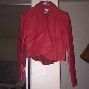 Genuine leather red jacket...